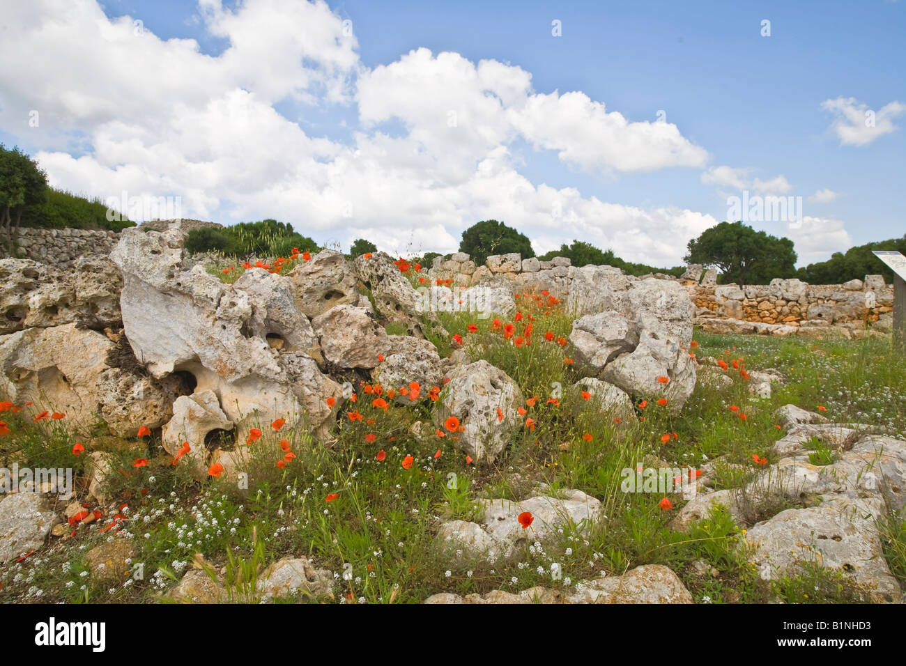 Torre d`en Galmes Talaiotic Settlement Minorca Stock Photo